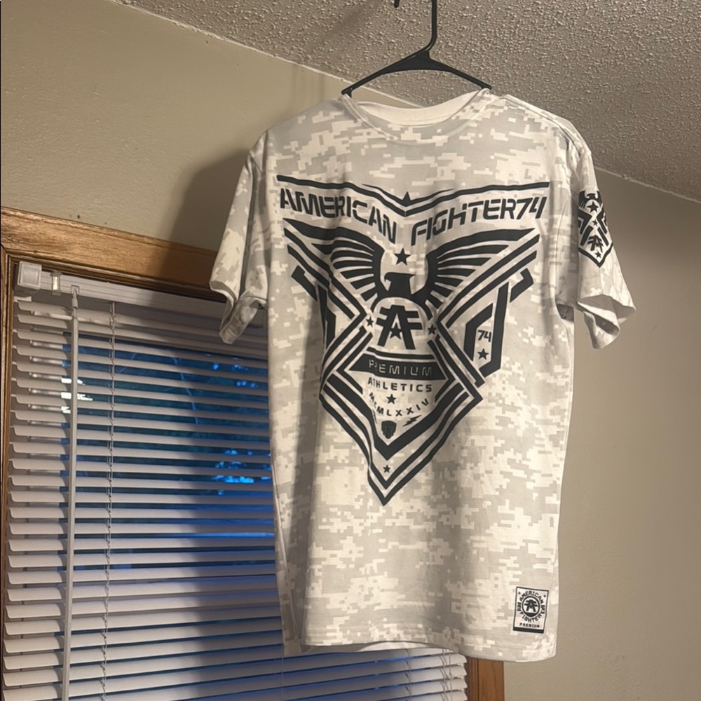 American Fighter Black and White Short Sleeve Tee
